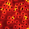 A Ni(111) sufrace with 7% of a monolayer og Au alloyed into the surface
