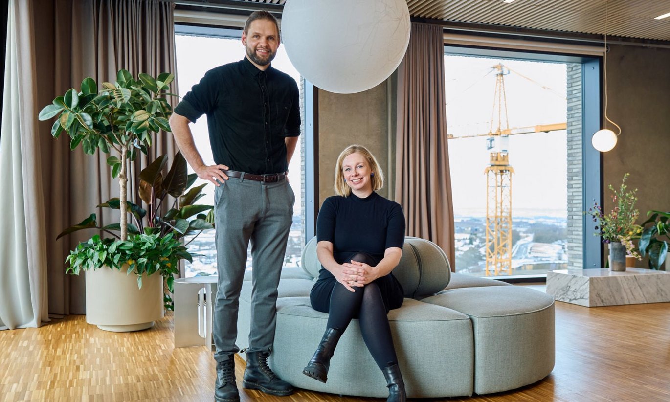 Malthe Hansen-Bruhn and Line Debois Nielsen from MedicQuant, a spinout from iNANO and Aarhus University.