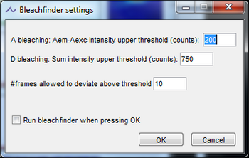 Picture of bleachfinder settings