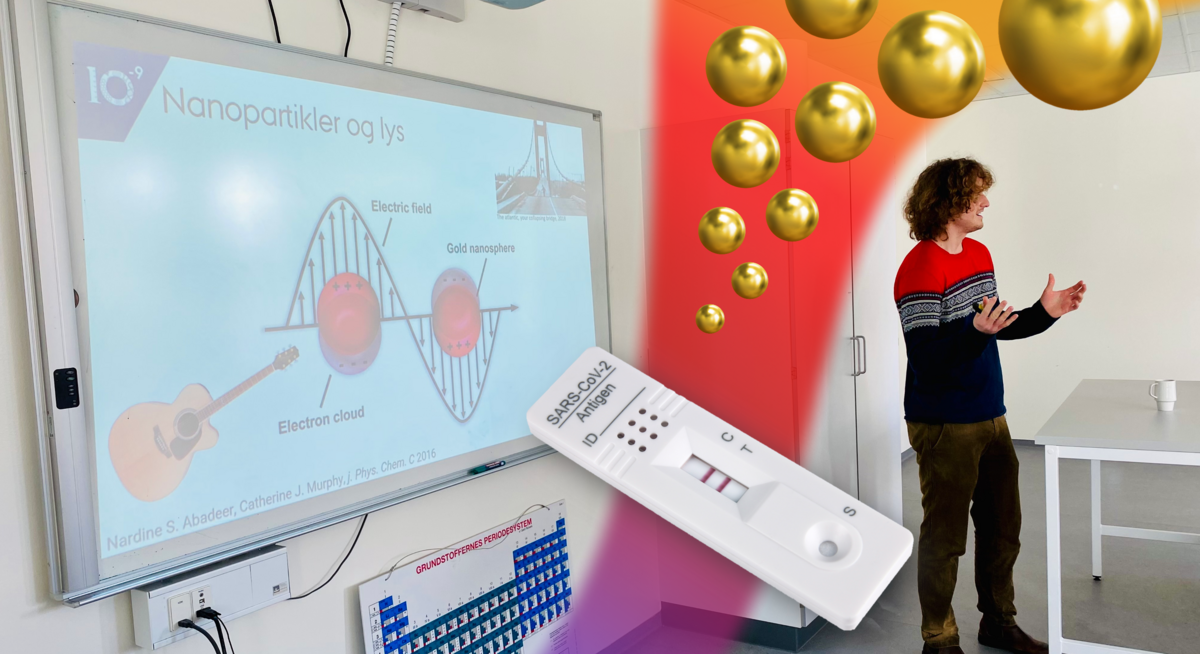 Malthe von Tangen Sivertsen afholder her Nanobiosensorøvelsen. Foto: Aarhus Universitet